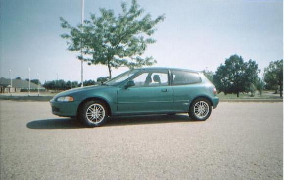 1995 Honda Civic DX — the financed teal Civic